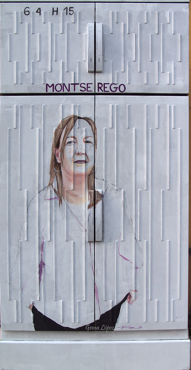 Mural retrato Montse Rego