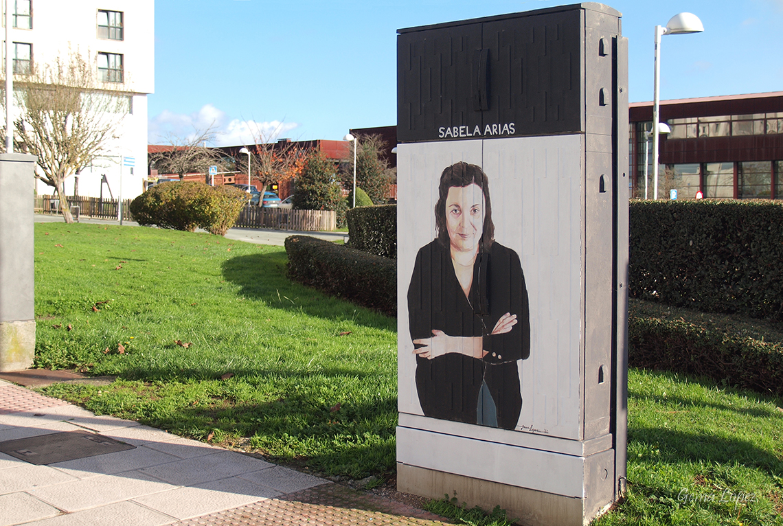 Mural retrato Sabela Arias