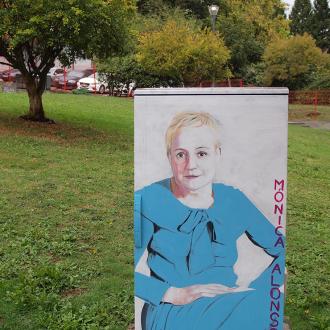 Mural retrato Mónica Alonso